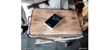 DESSERTE/CHARIOT VINTAGE METAL/BOIS SUR ROULETTES