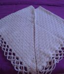 Châle crochet en laine acrylique blanche
