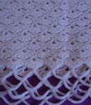 Châle crochet en laine acrylique blanche