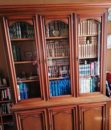Bibliothèque style merisier