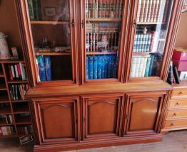 Bibliothèque style merisier