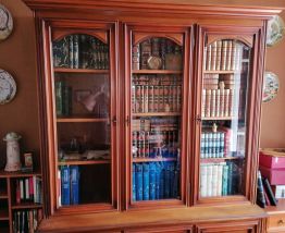 Bibliothèque style merisier