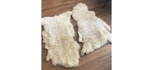 Tapis peau de mouton beige