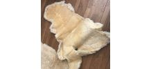 Tapis peau de mouton beige