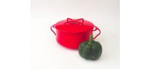 Soupière vintage émaillée rouge design | Dansk Kobenstyle