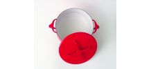 Soupière vintage émaillée rouge design | Dansk Kobenstyle