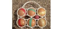 Jeu de  boules ancien en bois, vintage
