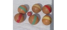 Jeu de  boules ancien en bois, vintage