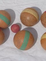 Jeu de  boules ancien en bois, vintage