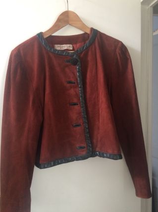 Blouson en daim YVES SAINT LAURENT (38/40)