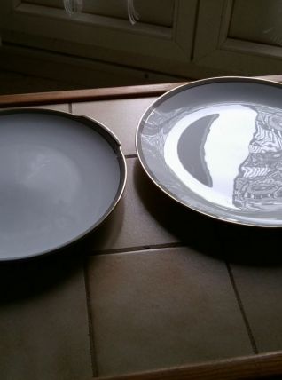 LOT  2 grands plats  en porcelaine  WINTERLING BAVARIA
