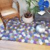 Tapis au crochet vintage pastel fait main 