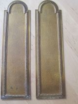 2 plaques de protège porte en cuivre 
