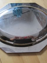 Plat en inox art déco