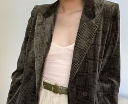 Blazer à carreaux vintage size S