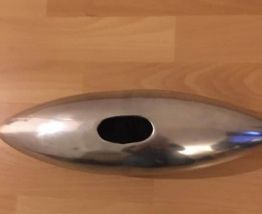 Vase argenté matière inconnue
