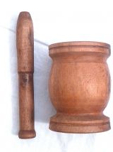mortier et pilon en bois ,vintage
