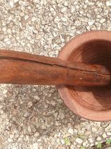 mortier et pilon en bois ,vintage