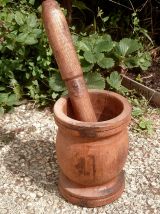 mortier et pilon en bois ,vintage