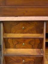 Bibliothèque secrétaire noyer et sapin xixe