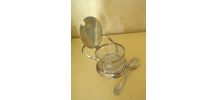 SUCRIER BALANCOIRE INOX 18/8 avec cuillère Marque MEPRA