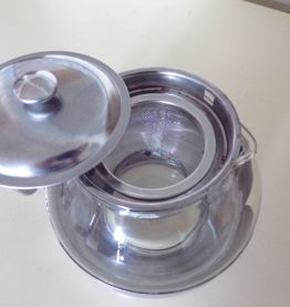 THEIERE VERRE  et INOX 