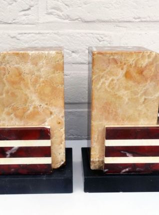 Anciens serre-livres marbre Art deco | style classique chic