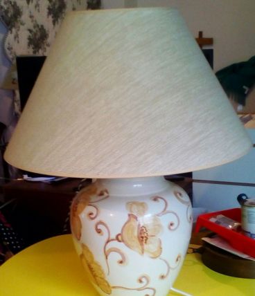 Lampe céramique fleurie Hubert Olivier