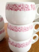 Service 6 tasses à café en porcelaine d'Autriche 