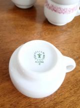 Service 6 tasses à café en porcelaine d'Autriche 