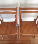 Lot de chaises pliantes en bois