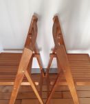 Lot de chaises pliantes en bois
