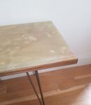 Table basse onyx et metal