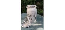 Bidon de lait ancien en  alu  30à33 litres hauteur 48 cm 