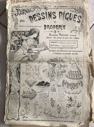 Revues "DESSINS PIQUÉS EN BRODERIE" années 1900