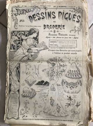 Revues "DESSINS PIQUÉS EN BRODERIE" années 1900