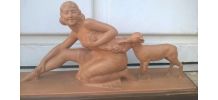 statue terre cuite art déco salvatore melani