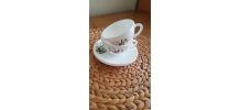 Lot de 2 tasses et soucoupes Arcopal  - Motif oiseaux faisan