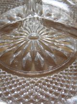 6 petites coupelles en verre a 3 compartiments  diametre 15 