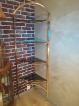vitrine etagere angle ou pas , or a 4 tablettes verre fumé 1