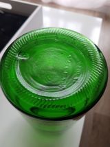 Bocal d'aphoticaire en verre vert et doré 