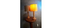 duo de lampes vintage 1960 scandinave un des pied et fendu