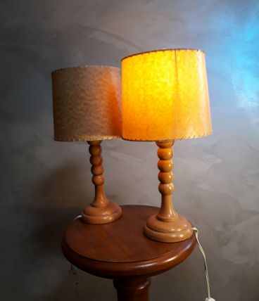 duo de lampes vintage 1960 scandinave un des pied et fendu