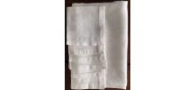 Nappe lin blanche et 6 serviettes lin monogrammées 1,92m x1,
