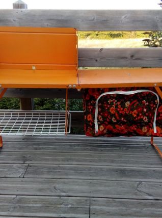 Table pliante meuble de cuisine de camping orange