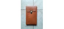 Trousse d'écolier en cuir années 60