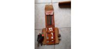 Trousse d'écolier en cuir années 60