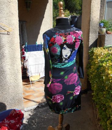 ROBE VINTAGE DESIGUAL TBE NOIR T S 