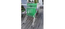 Chaise d'enfant vintage scoubidou vert et chrome