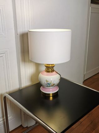 Lampe à pétrole décors Moustiers 